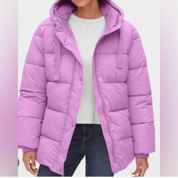 GAP ColdControl Upcycled Puffer Coat Jacket Sz Large - Picture 4 of 10